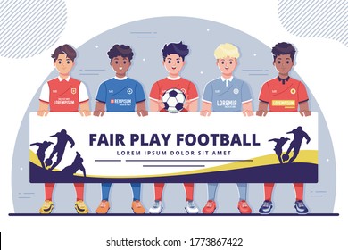 football fair play concept illustration background