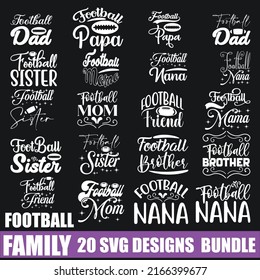 Football family Quotes SVG Designs Bundle. Football family quotes SVG cut files bundle, Football family quotes t shirt designs bundle, Quotes about Funny cut files,  eps files, SVG bundle svg