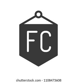 Football fan badge Soccer related solid icon
