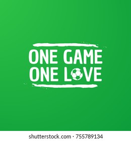 Football fan print art "One game one love"