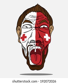 football fan from Switzerland
