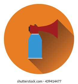 Football fans air horn aerosol icon. Flat color design. Vector illustration.