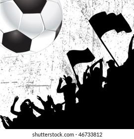 football fans crowd and the ball