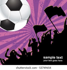 football fans crowd and the ball