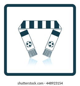 Football fans scarf icon. Shadow reflection design. Vector illustration.