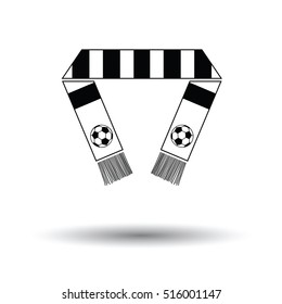 Football fans scarf icon. White background with shadow design. Vector illustration.