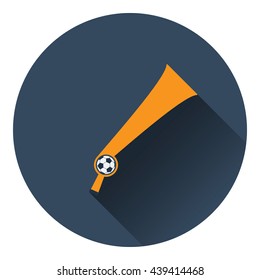Football fans wind horn toy icon. Flat color design. Vector illustration.