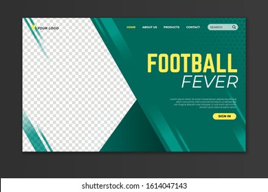 Football fever landing page template