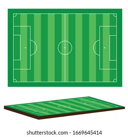 football field 3-D background vector illustration
