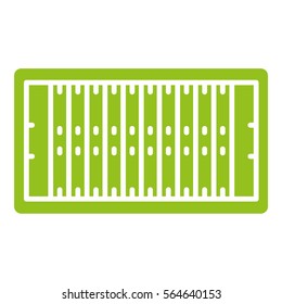 Football Field Arena Court Lawn Sport Minimal Colorful Flat Line Stroke Icon Pictogram Symbol Illustration