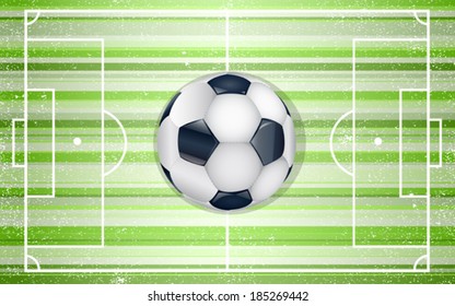 Football field with ball.