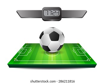 Football field with ball