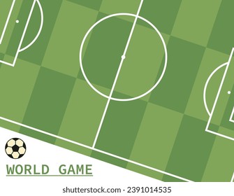 Football field. The best game in the world. Vector green background. EPS 10.
