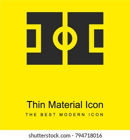 Football field bright yellow material minimal icon or logo design