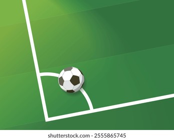 Football and football field corner shows a fun sport vector illustration graphic EPS 10