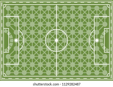 Football field. Element for the board game. Vector illustration.