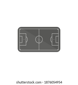Football field flat design. Illustration