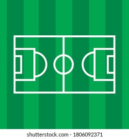 Football field flat icon isolated on white background. Vector illustration. Eps 10