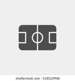 Football field flat vector icon. Court flat vector icon