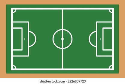 Football field graphic design, perfect for education or examples