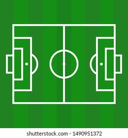 Football field. Graphic template. Vector background.