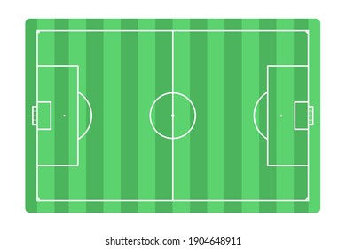 Campo de fútbol con hierba verde, fondo de campo de fútbol. vector.