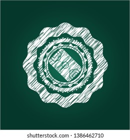 football field icon with chalkboard texture