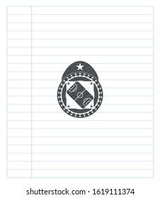 football field icon draw (pencil strokes). Vector Illustration. Detailed.