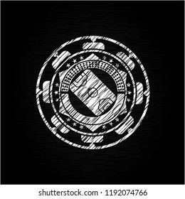 football field icon drawn with chalkboard texture