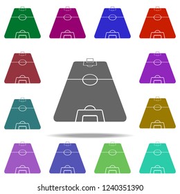 football field icon. Elements of Football in multi color style icons. Simple icon for websites, web design, mobile app, info graphics
