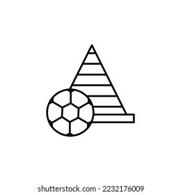 Football field icon illustration on white background