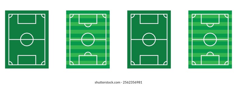 Football field icon. Football field icon illustration. Soccer field icon design.