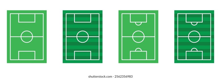 Football field icon. Football field icon illustration. Soccer field icon design.