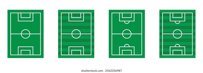 Football field icon. Football field icon illustration. Soccer field icon design.