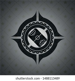 football field icon inside dark badge