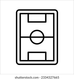 football field icon. football field icon line style design, vector illustration on white background