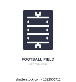 football field icon on white background. Simple element illustration from American football concept. football field sign icon symbol design.