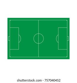 Football field icon on white background