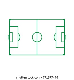 Football field icon on white background