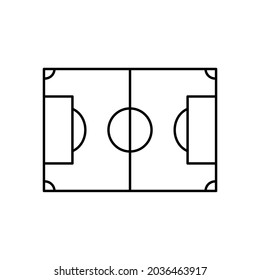 football field icon with outline style