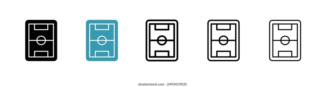 Football field icon pack. line style EPS 10