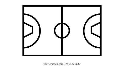 football field icon . football pitch icon. vector illustration eps 10.