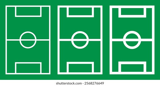 football field icon . football pitch icon. vector illustration eps 10.