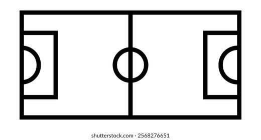 football field icon . football pitch icon. vector illustration eps 10.