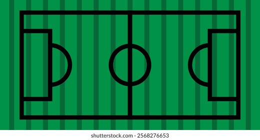 football field icon . football pitch icon. vector illustration eps 10.