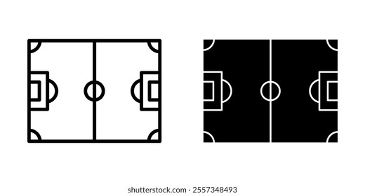 Football field Icon set,Symbol isolated white background. vector illustration. color editable.