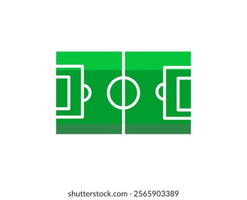 football field icon, simple flat style, illustration, logo sign symbol pictogram template, for ui or ux isolated on white for mobile app, editable	