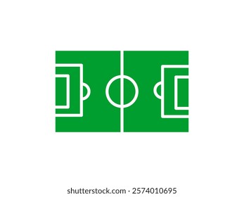 football field icon, simple flat style, illustration, logo sign symbol pictogram template, for ui or ux isolated on white for mobile app, editable	