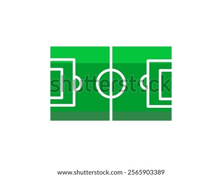 football field icon, simple flat style, illustration, logo sign symbol pictogram template, for ui or ux isolated on white for mobile app, editable	