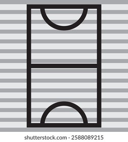 football field icon. simple illustration outline style sport symbol.  Vector illustration eps 10